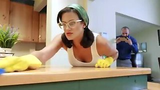 Pervert boss summons sexy maid Penny Barber