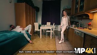 Hot Blonde Teen Nela Decker Cheats On Daddy With Ridge Crix In Kitchen HD 1080p