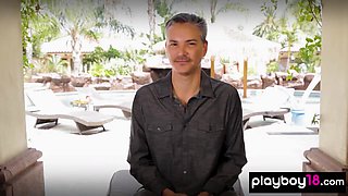 Nude Asian Babe And Washing A Car