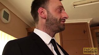 Red haired subslut Monica Bollocksy made red with fucking rectal