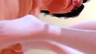 Hentai bunnies give footjob in threesome