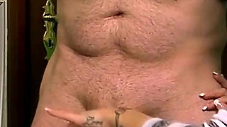 Holly gives his stepdad a hot handjob
