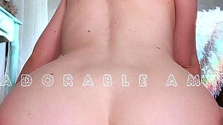 Amateur brunette Michelle with small tit