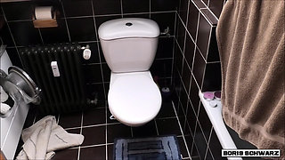 Boris Schwarz: Blonde Housekeeping Girl Fucked on the Toilet