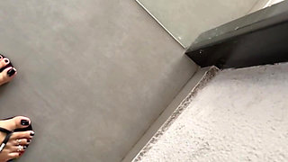 Arriving Home with This Perfect Black Pedicure