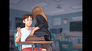 Crazy teacher gets thoroughly banged by animated studs