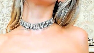 Big Tits Blonde Fucks Her Tight Pussy on Cam