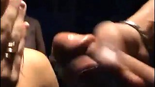 Italian amateur in gangbang creampie