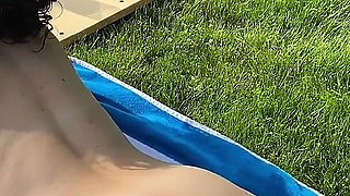 Full Video - Solo Sunbathing: Fingering Pussy and Ass Outdoors -cliff Media Productions