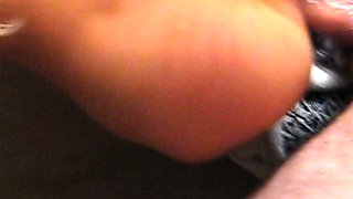 Hot blonde ass getting doggystyle in toilet