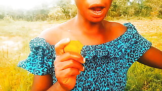 Am Enjoying myself under my mango tree