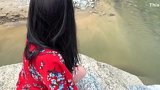 Car Ride To The River Ends With Wet Pleasure Pov Roadside Fun