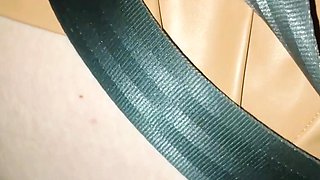 Xxl Dildo in Car and Plug in Ass in Car Exhibition