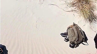 Teen Slut Public Doggy Fucked on the Beach!