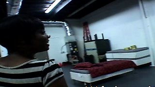 Sexy Ebony cockslut gets plumbed rigid for cash