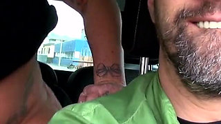 Sexy blonde with tattoos gets fucked in car and outdoor
