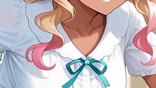 Mega-fucker Awakens: Future Slut Kira Gags on 30cm Virgin Cock in Ai Anime Hentai