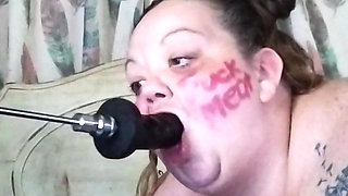 Throat Slave Fuck Machine Training Piggys Wet Ass Mouth and Slop Bowl