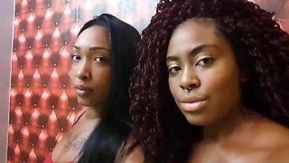 Lesbians kissing 2: Ebony, Fetish  Deep Kissing Porn