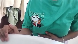 MILF Mona Shows off Her Big Tits in Bathroom
