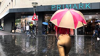 Busty Redhead MILF in a Corset Plays Solo