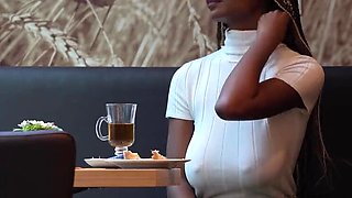 Michel Chloe Braless See Through Outfit Public Flashing German Outdoor HD