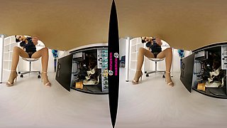 Fix My Equipment - Solo British Babe Striptease At The Office