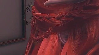 Red Head Ariella Oral Sex Blowjob and Cumshot - Sexy Anime Girl Sucks Cock in Honey Select 2 3D Animation Hentai