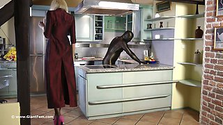 The Kitchen Zentai Slave - Watch4Fetish