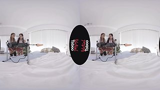 Eveline Dellai, Silvia Dellai VR Porn: Dellai Twins Try Fucking Machine - VirtualTaboo