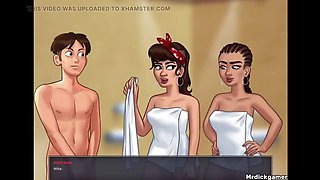 Hot Summertime Saga Hentai - Big Tits GF Gets Fucked Hard by Massive Cock