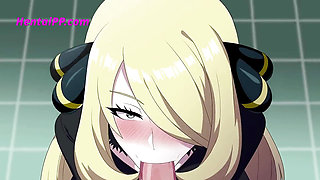 Cynthia's Victory Lap: A Champion's Humiliation - Blowjob Time - ( Hentai Parody )