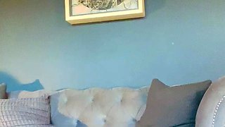 Cute curly brunette solo webcam masturbation
