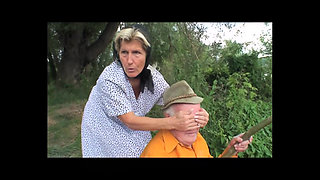 Very Slutty Teen Gets Excited Watching Two Old Grandpas Fucking Outdoors