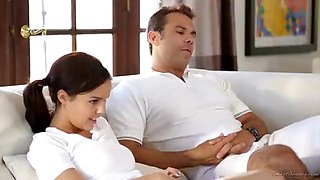 Teen slut fucked hard by tennis coach