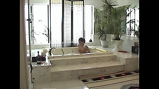 Horny Babe Showered and Masturbates Horny Pussy