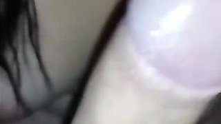 Close-up Filling My Mouth with Cum