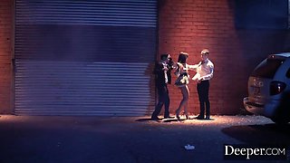 Aggressive Dp Behind Dumpster With Brooklyn Gray And Small Hands