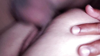 my husband has night shift so i fucked with his friend on our bed rough and noisy to tease him