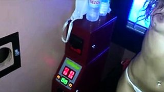 Strangers cums in her mouth and I cum in her pussy