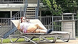 BBW Nurse Vicki and Handsome Harry in Pool Battle