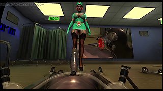 Citor3 3D VR Game latex nurses pump seamen with vacuum bed and pump