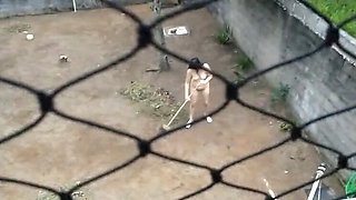 Hot Brazilian Wife Gets Naked Outside - Amateur Flashing & Dirty Talk