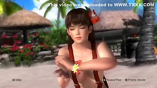 Dead or alive 5 sexy girls winning animation in tight bikini thong 3D ass !