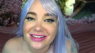 Fiery mature amateur busty blonde solo pussy toying