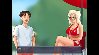 Gloryhole fun in the changing room - summertime saga episode featuring dirty gamesxxx