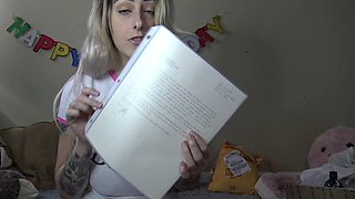 Amateur blond girl with big boobs getting fucked