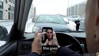 Debt4k. proficient debt collector arranges group sex with 3 nymphs
