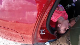 I Was Frozen By A Mechanic Who Fucked My Mouth And Cummed On My Tits