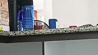 While My Stepsister Cleans the Kitchen, I Fuck Her and Give Her My Juicy Semen - Porn in Spanish.